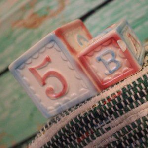 New Baby Planter shaped in blocks with # ABC